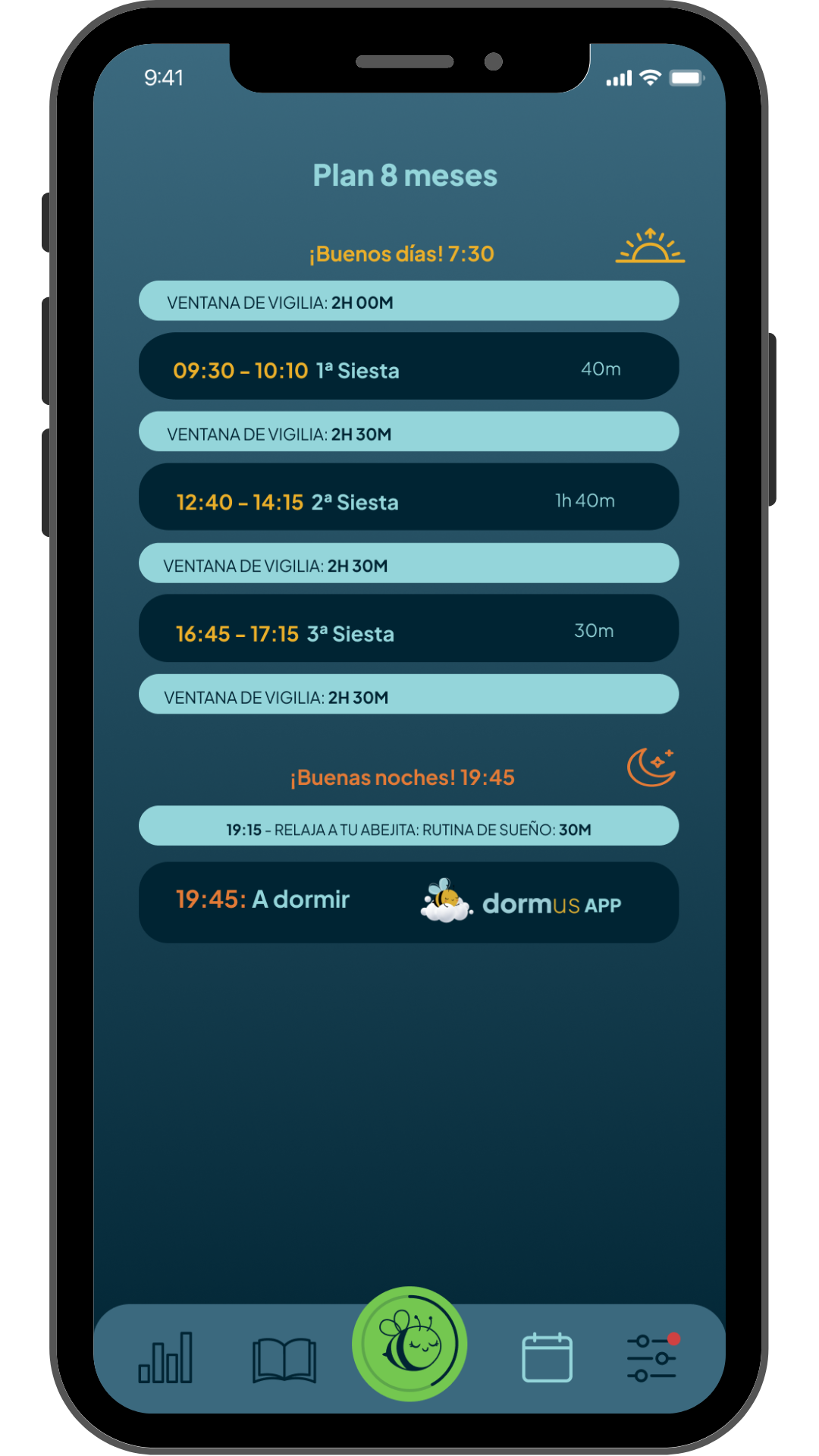 cómo dormir a un bebé de 8 meses - Rutina de sueño de 8 meses - Plan de sueño de 8 meses - Ejemplo Dormus 8 meses